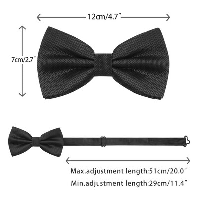 INSPIRE CHIC Men's Adjustable Solid Pre-tied Bow Tie - image 3