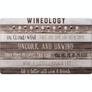 J&V TEXTILES Anti Fatigue Kitchen Mat Cushioned Anti Fatigue, Non Slip Waterproof Mat Standing Desk, 20x36x1/2 inches  (Wineology) - 1 of 4