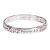 Dicksons Trust in The Lord with All Your Heart Engraved Proverbs Verse Women's One Size Silver Plated Stainless Steel Everyday Four-Tile Stretch - 3 of 4