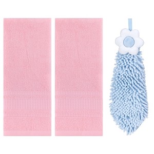 REGALWOVEN 3 Pcs Solid Soft Absorbent Hand Towels for Bathroom - 1 of 4