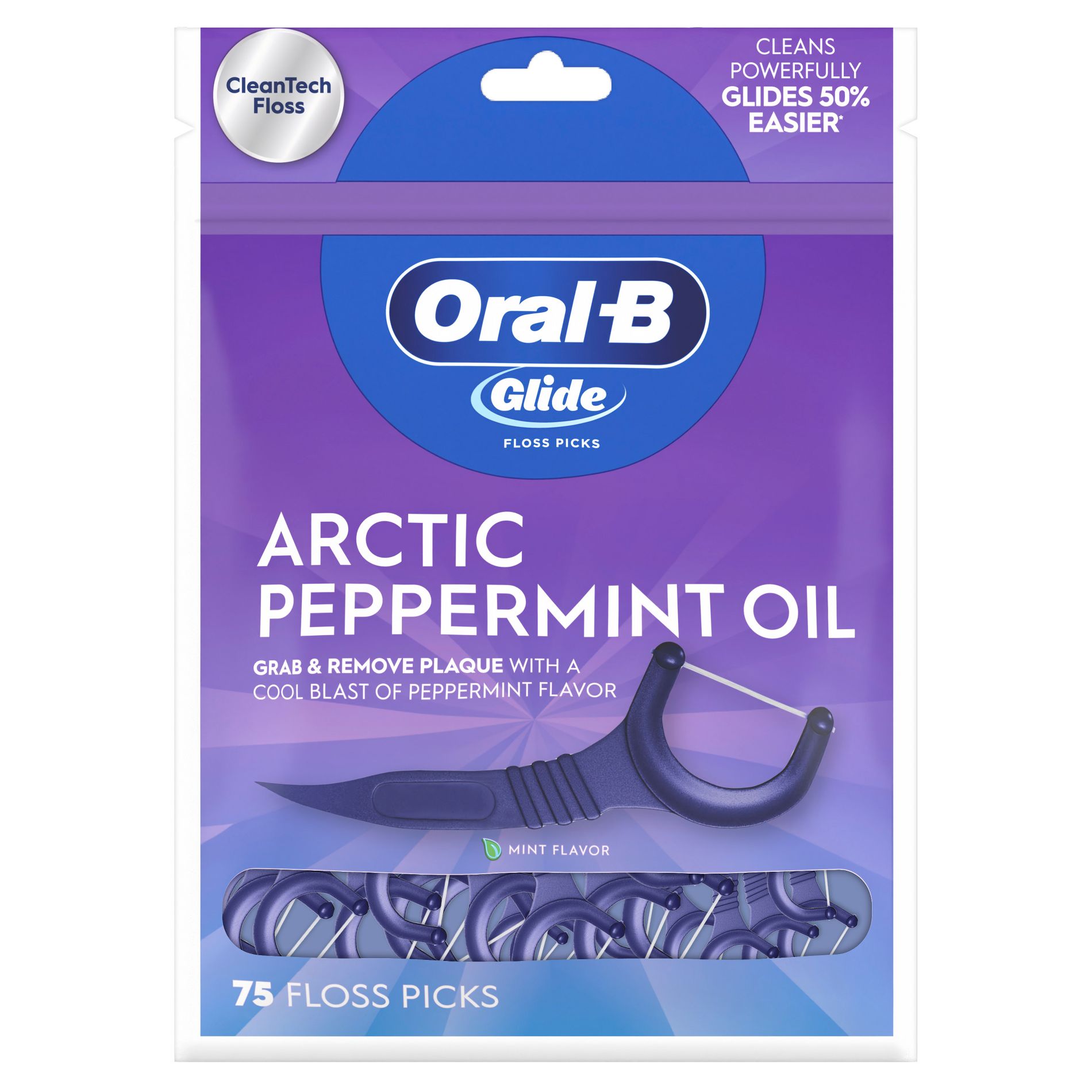 Oral-B Glide Arctic Peppermint Oil Dental Floss Picks - Mint - 150ct