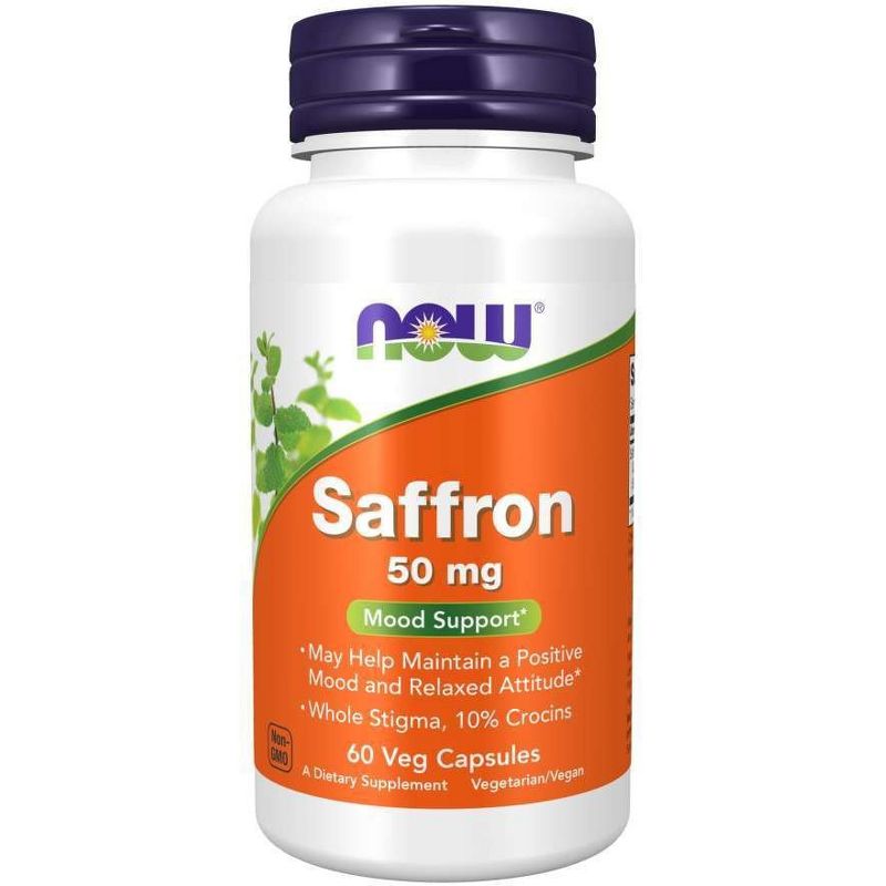Now Foods Saffron Whole Herb  -  60 VegCap, 1 of 2