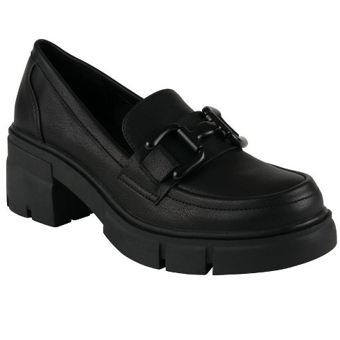 Gc Shoes Caesar Black 6.5 Heeled Platform Loafers Target