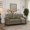 CAVINAS Classic Loveseat Sofa, Faux Leather Upholstered Sofa Couch with Solid Wood Legs - 2 of 4
