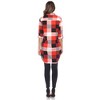 Women's  Roll Tab Sleeve Plaid Buttoned Top - White Mark - 4 of 4