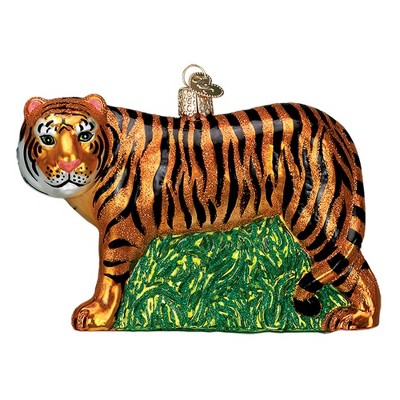 Old World Christmas Glass Blown Ornament for Christmas Tree, Tiger (With OWC Gift Box)