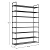 Home-Complete 8-Tier Shoe Rack for 40 Pairs, Black - 3 of 4