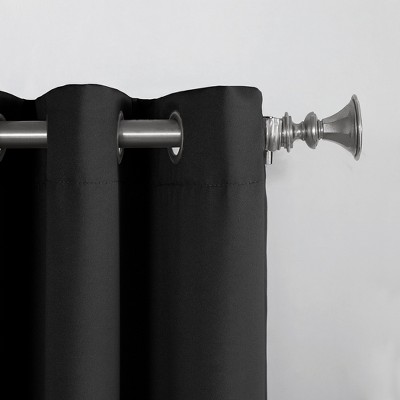Black Room-Darkening Grommet 54" x 63" Curtain Panel