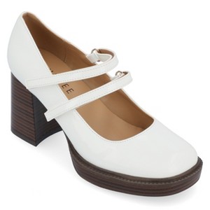Journee Collection Womens Shasta Mid Heel Square Toe Pumps - 1 of 4