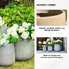 Kante Set of 3 Lightweight Concrete Footed Tulip Outdoor Planter - Rosemead Home & Garden, Inc.: Modern Design Patio Pots - 2 of 4