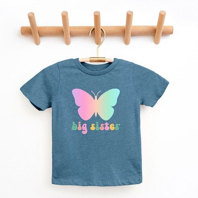 The Juniper Shop Big Sister Butterfly Toddler Short Sleeve Tee