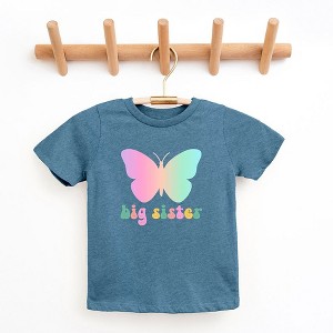The Juniper Shop Big Sister Butterfly Toddler Short Sleeve Tee - 1 of 2