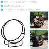 Sunnydaze Outdoor Heavy-Duty Steel Firewood Log Hoop Storage Rack with Weather-Resistant PVC Log Hoop Cover - image 2 of 4