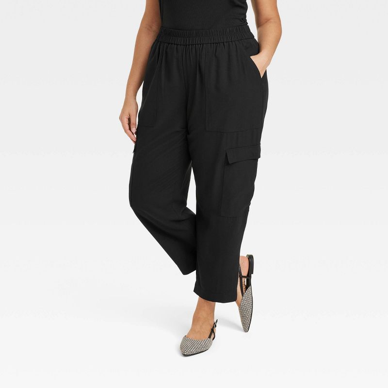 Women's High-Rise Ankle Cargo Pants - A New Day™, 1 of 10