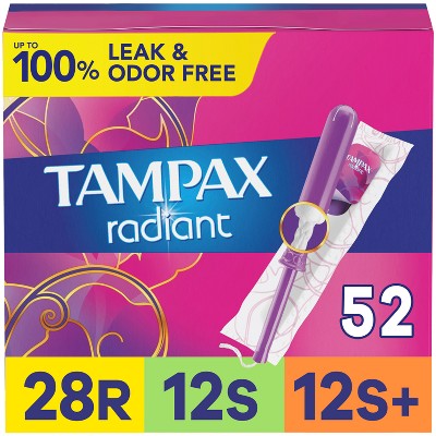Tampax Radiant Tampons - Regular/Super/Super Plus - Unscented