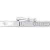 EVERLY JEWELRY | Sterling Silver 4/5 CT TGW Created White Sapphire And White Freshwater Cultured Pearl Bangle - 4 of 4