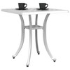 vidaXL Patio Table White 20.9"x20.9"x20.9" Cast Aluminum - 4 of 4