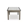 Signature Design by Ashley Rainier Ranch Outdoor Coffee Table - Weather-Resistant Aluminum with Sintered Stone Top, Brown/Beige - 4 of 4