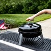 Americana Lock 'N Go Steel Lightweight Portable Outdoor Camping Charcoal Grill with Interlocking Hood & Bowl & Wooden Handle, Black - image 2 of 4