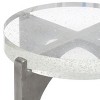 Tawny Round Bubble Glass Accent Table - AMH8352A - Silver/Clear - Safavieh Couture - 2 of 3