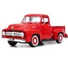 1953 Ford F-100 Pickup Truck Red 1/18 Diecast Model Car by Road Signature - 4 of 4