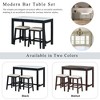 3-Piece/5-Piece  Versatile Bar Table Set Dining Set with Storage Drawers and Padded Stools, Faux Marble-ModernLuxe - 3 of 4