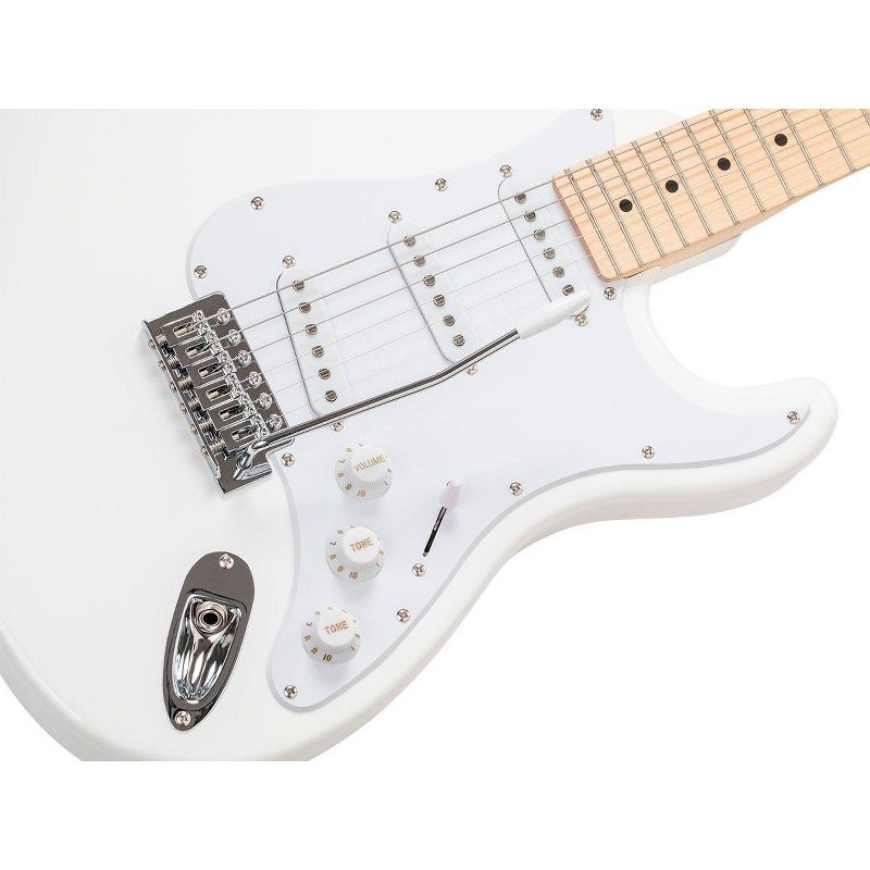 Monoprice Indio Cali Classic Electric Guitar - White, With Gig Bag, 4 of 7