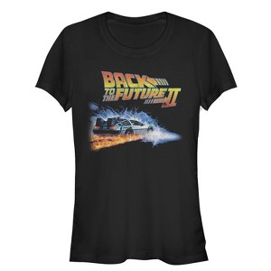 Juniors Womens Back to the Future Part 2 Electric DeLorean T-Shirt - 1 of 3