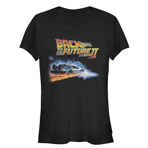 Juniors Womens Back to the Future Part 2 Electric DeLorean T-Shirt - image 1 of 3