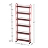 6-Tier Rolling Cart Gap Kitchen Slim Slide Out Storage Tower Rack with Wheels,6 Baskets,Kitchen,Bathroom Laundry Narrow Piaces  cart - 4 of 4