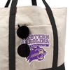 Western Carolina University Primary Logo Canvas Tote Bag With External Pocket, Reusable Shoulder Bag for Shopping, School, Beach - 2 of 4