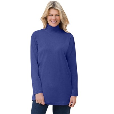 Woman Within Plus Size Perfect Mockneck Tunic