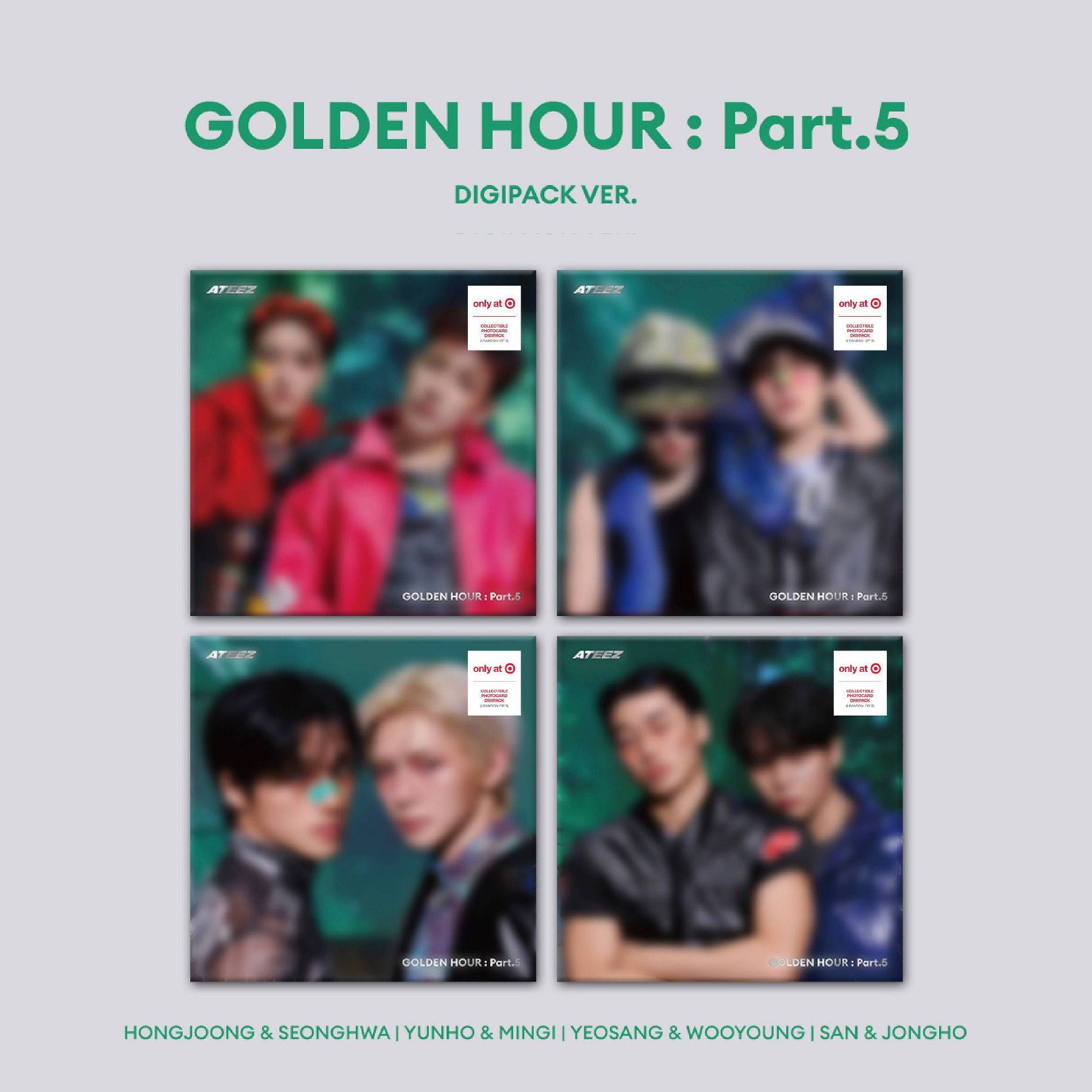 ATEEZ - GOLDEN HOUR : Part.5 (DIGIPACK UNIT VER.) (Target Exclusive, CD)