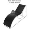 Patio Lounge Chairs Set of 2 - S-Shaped Ergonomic Design, Textilene Fabric, Aluminum Chaise Lounge for Pool, Beach, Garden - 2 of 4