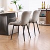 YOUNIKE Dining Chairs Set of 2 Modern Leather Kitchen & Dining Room Chair Upholstered Side Chair Makeup Vanity Chair 19.3"Wx23.62"Dx31.1" H - 4 of 4