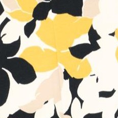 black abstract floral