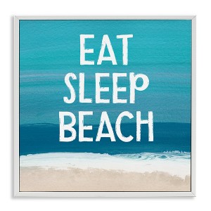 Stupell Industries Eat Sleep Beach Painting, 17" x 17" - 1 of 4