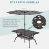 GustoWave 59" All-Weather Cast Aluminum Table, with Umbrella Hole - 4 of 4