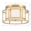 Crystorama Lighting Hulton 2 - Light Flush Mount in  Gold - 2 of 3