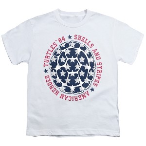 Teenage Mutant Ninja Turtles 4Th Of July Shells And Stripes Kids T Shirt For Youth  White  Medium - 1 of 4