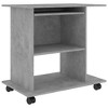 vidaXL Computer Desk Concrete Gray 31.5 in.x19.7 in.x29.5 in. Engineered Wood - 2 of 4