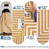 Washable Modern Striped Printed Rug Non Slip Low Pile Rug Soft Geometric Floor Cover Foldable Indoor Carpet for Living Room Bedroom Playroom Nursery - 4 of 4