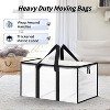 8 Pack Extra Large Heavy Duty Moving Bags, Clear Storage Bins Lids, Reinforced Handles & Heavy-Duty Zippers Moving - 3 of 4