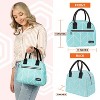 OPUX Insulated Lunch Box Women, Cooler Bag Tote Girls Kids Teen Adult, Soft Reusable Thermal Meal Prep Purse - 3 of 4