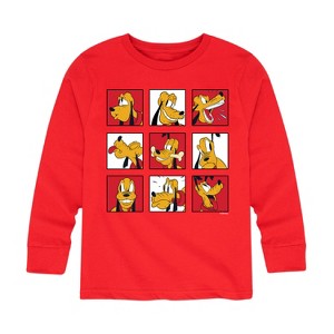 Boys' - Disney - Pluto Grid Long Sleeve Graphic T-Shirt - 1 of 4