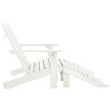 vidaXL 2-Seater Patio Adirondack Chair&Ottoman Fir Wood White - 3 of 4