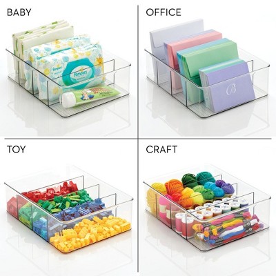 iDESIGN 4-Section Storage Bin for Pantry or Kitchen Cabinets, Clear — фото 7