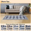Machine Washable Area Rugs Vintage Printed Living Room Rugs with Non-Slip Backing, Soft Low Pile Floor Carpet - 2 of 4