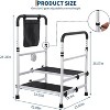 Step Stool with Dual Handle and Non-Skid Platform Duty 450 Lbs Capacity Height Adjustable Heavy Duty Steps Foot Stool for Adult, Seniors, Foot Stool - 4 of 4