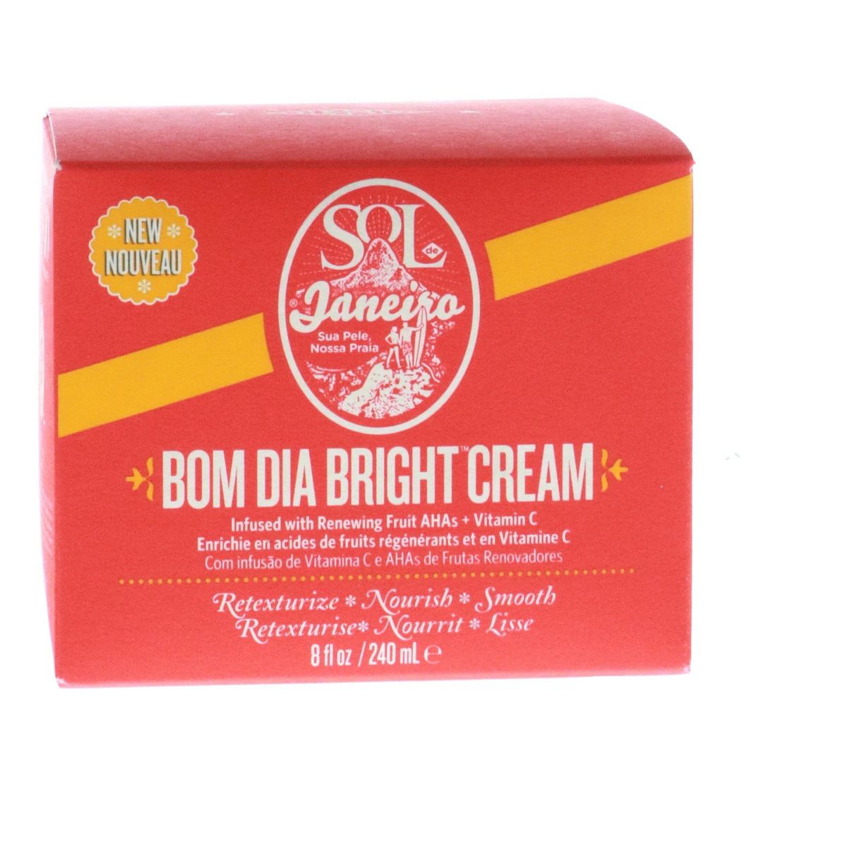 Sol de Janeiro Bom Dia Bright Cream, Brightening Body Cream with Vitamin C for Smooth Radiant Skin, 8.1 oz